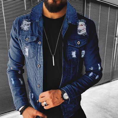 Men's Casual Personalized Denim Jacket