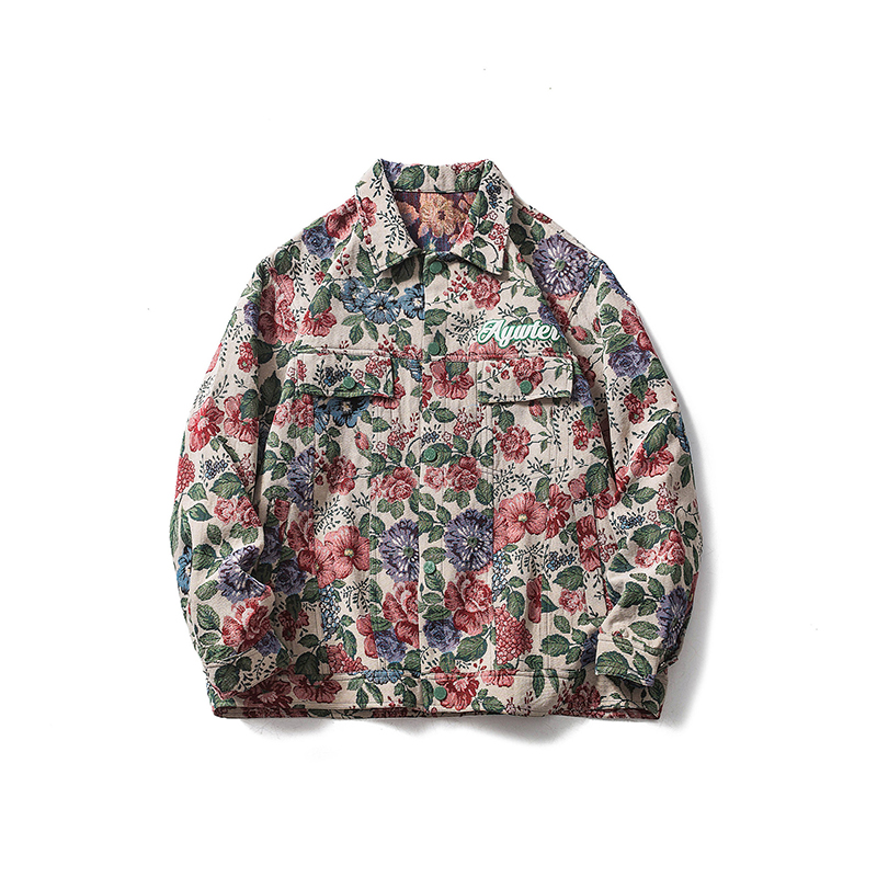 Hip Hop Tie-dye Embroidered Jacket
