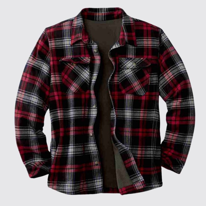 Classic Plaid Shirt Loose Fleece Coat