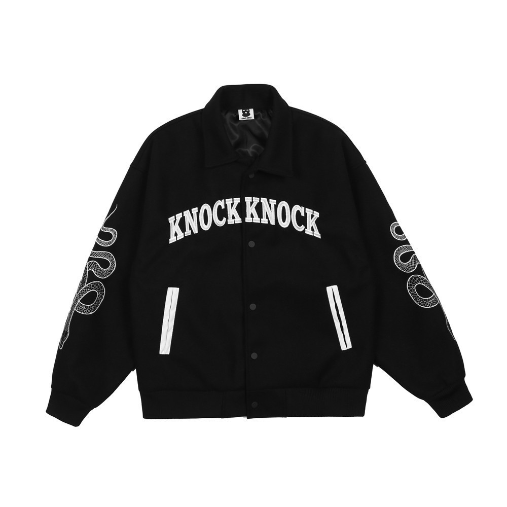 Street Mask Letter Embroidered Jacket