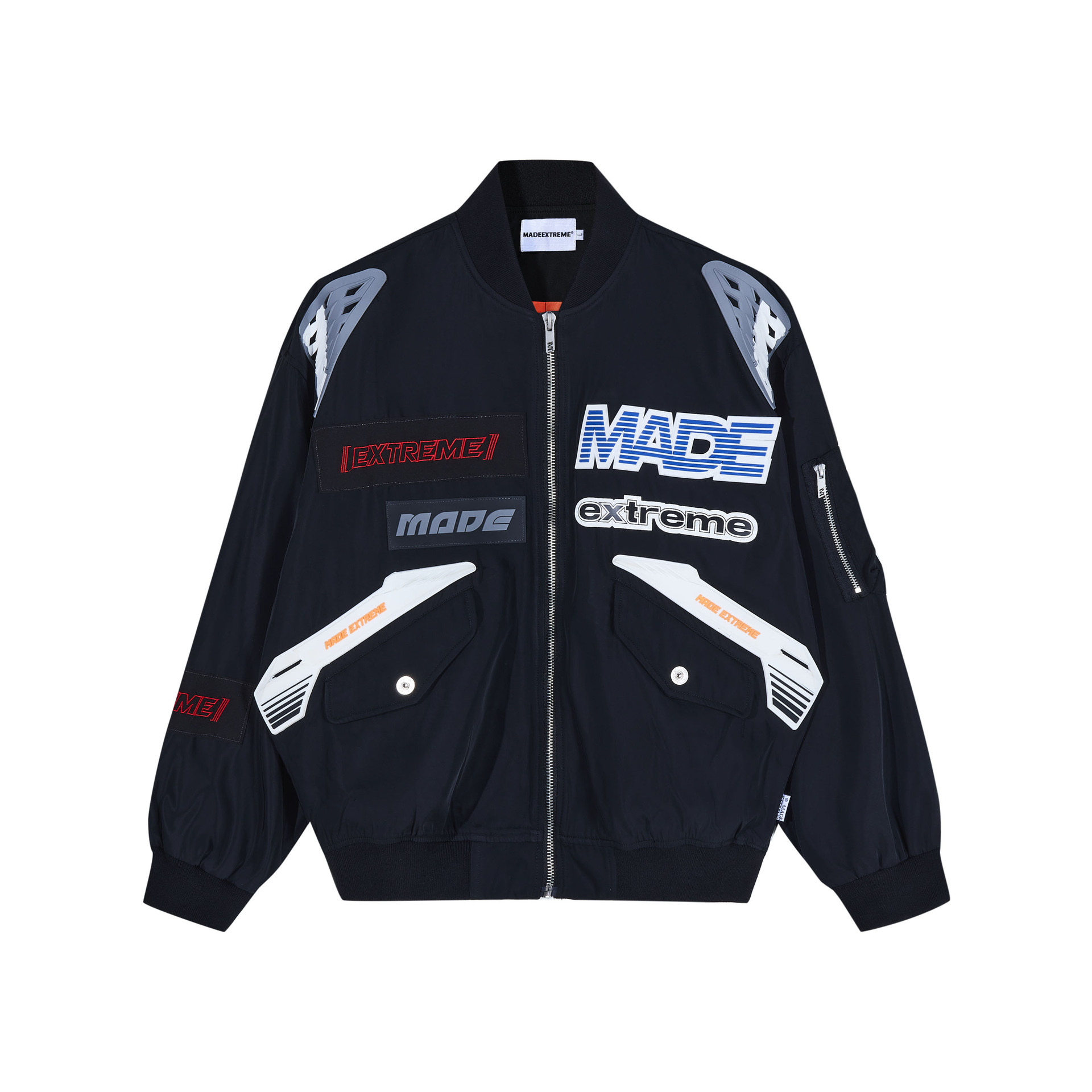 Bomber Loose Racing Suit Jacket with American Pattern Lettering