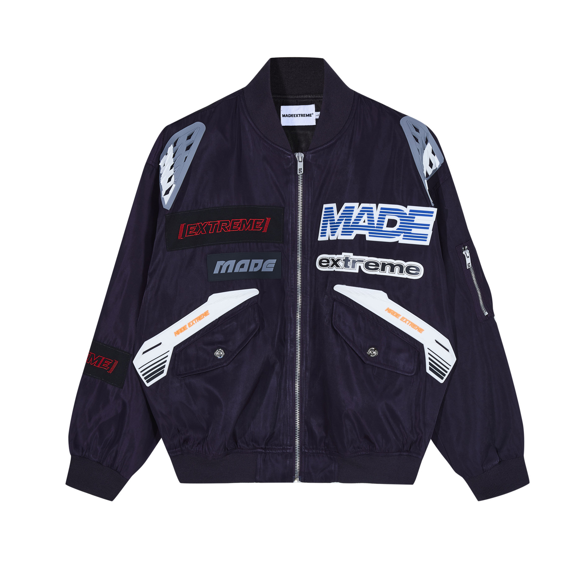 Bomber Loose Racing Suit Jacket with American Pattern Lettering