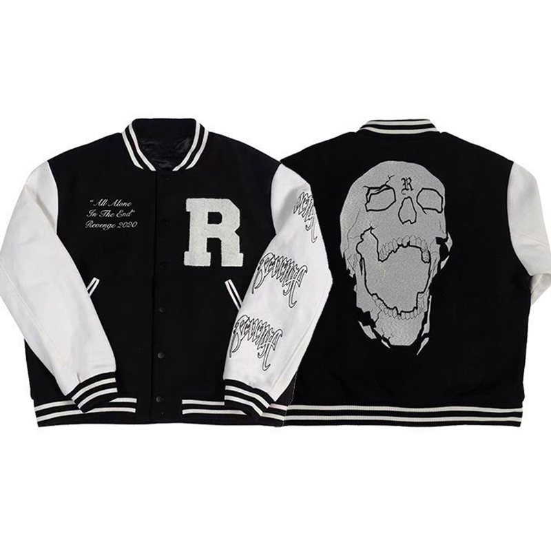 Punk Biker Patchwork Baseball Jacket