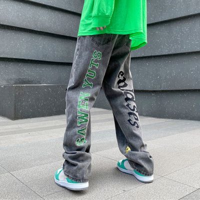 Men's Vibe Street Style Embroidered Jeans