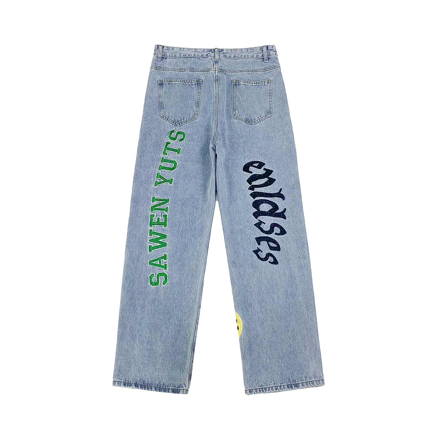 Men's Vibe Street Style Embroidered Jeans