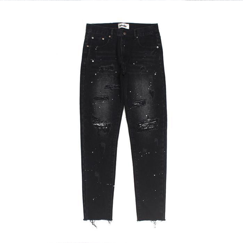Vintage Paisley Patch Ripped Jeans