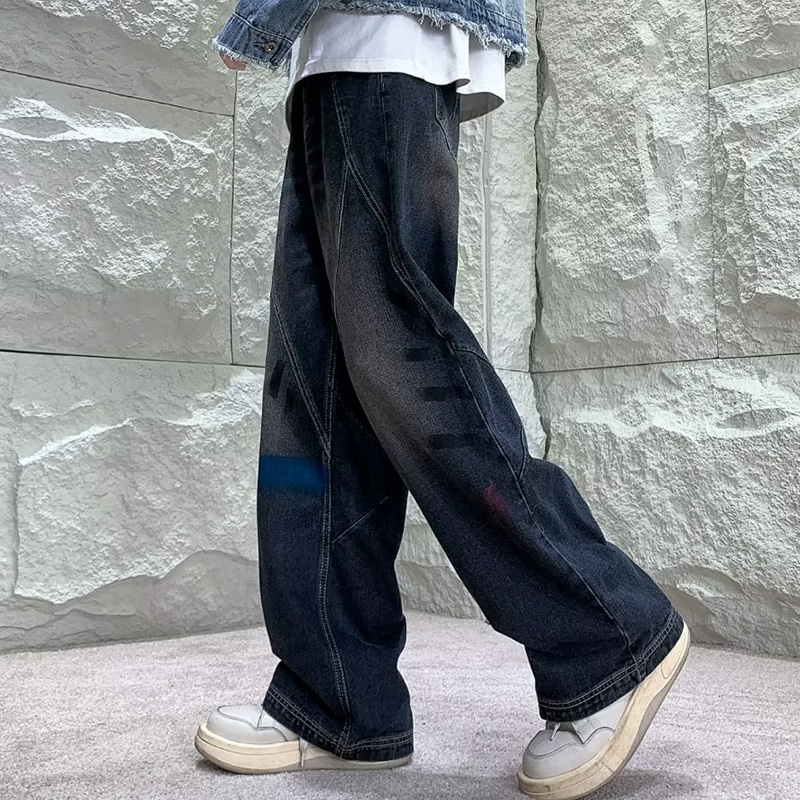 Retro Street Graffiti Jeans