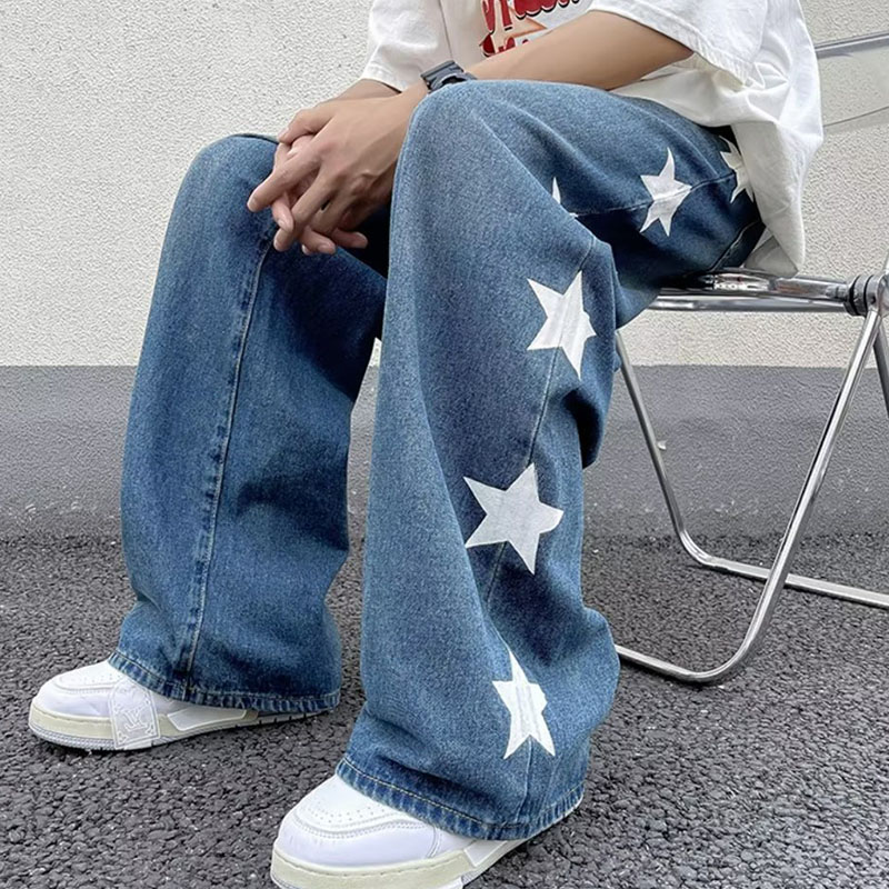 Retro Star Straight Casual Jeans