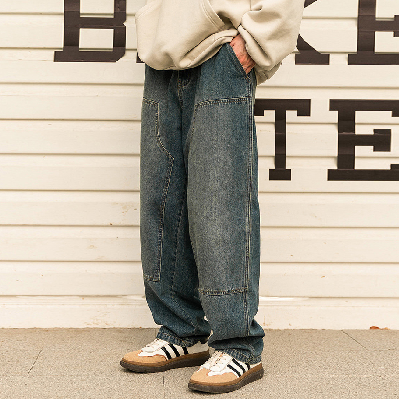 Vintage Washed Double Knee Work Jeans