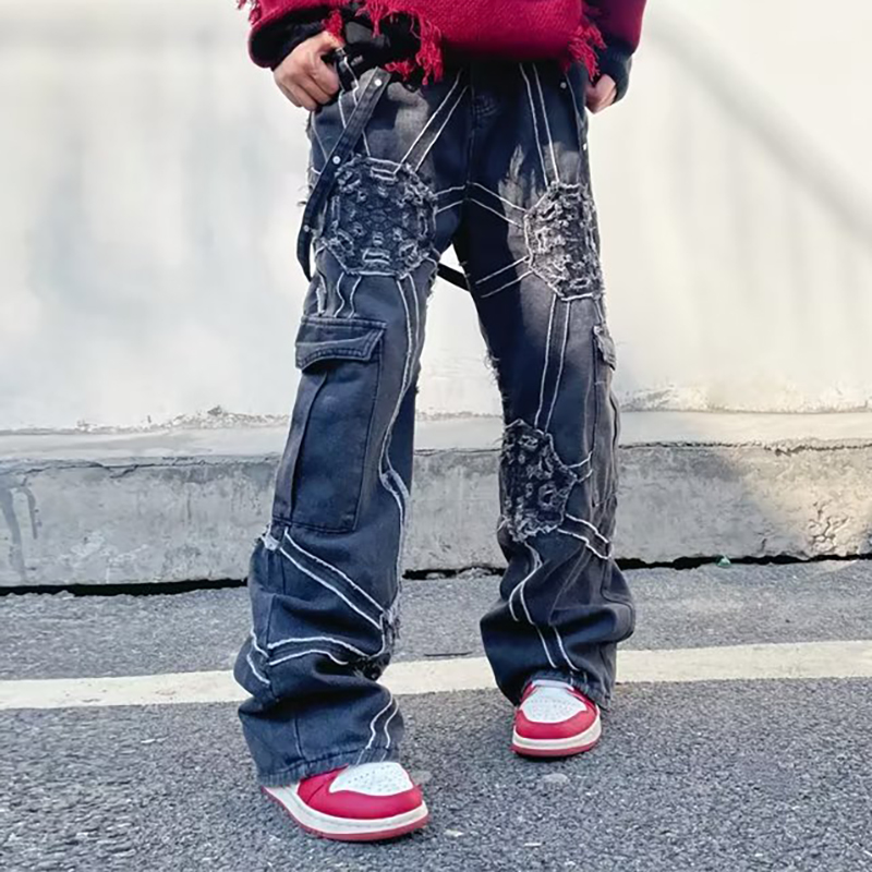 Dark Wasteland Punk Hip Hop Jeans Dark Wasteland Punk Hip Hop Jeans