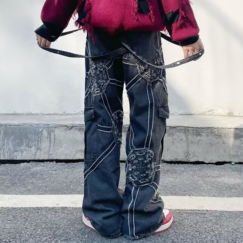 Dark Wasteland Punk Hip Hop Jeans Dark Wasteland Punk Hip Hop Jeans
