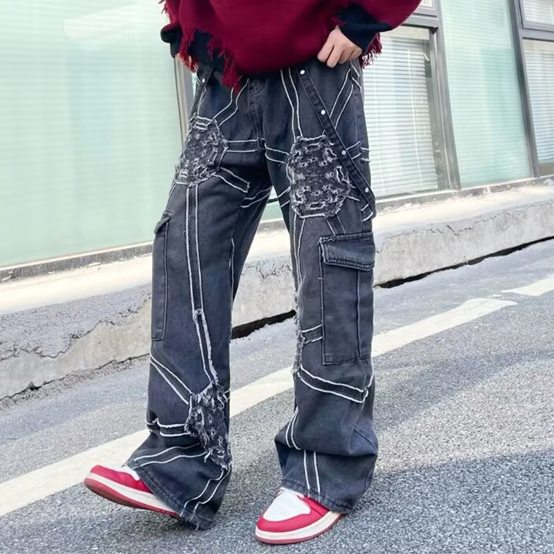 Dark Wasteland Punk Hip Hop Jeans Dark Wasteland Punk Hip Hop Jeans