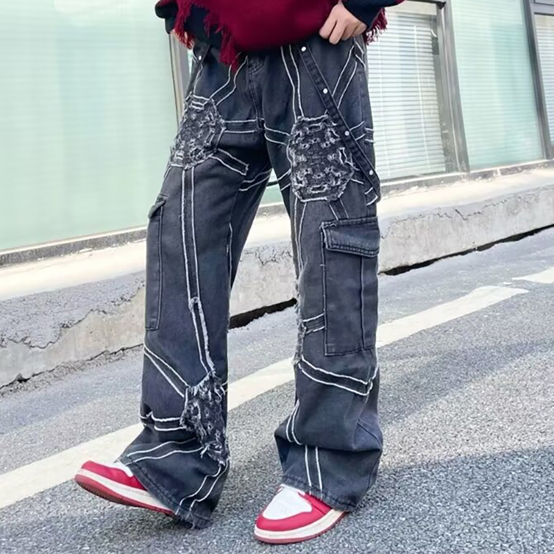Dark Wasteland Punk Hip Hop Jeans Dark Wasteland Punk Hip Hop Jeans