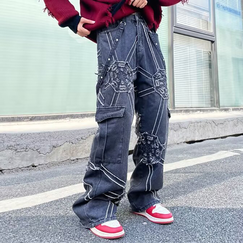 Dark Wasteland Punk Hip Hop Jeans Dark Wasteland Punk Hip Hop Jeans