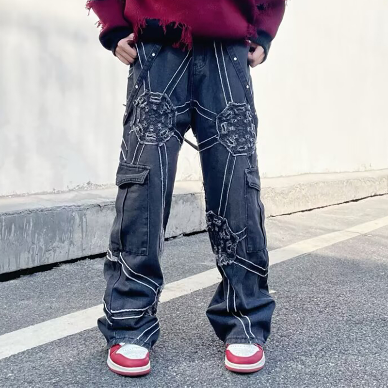 Dark Wasteland Punk Hip Hop Jeans Dark Wasteland Punk Hip Hop Jeans