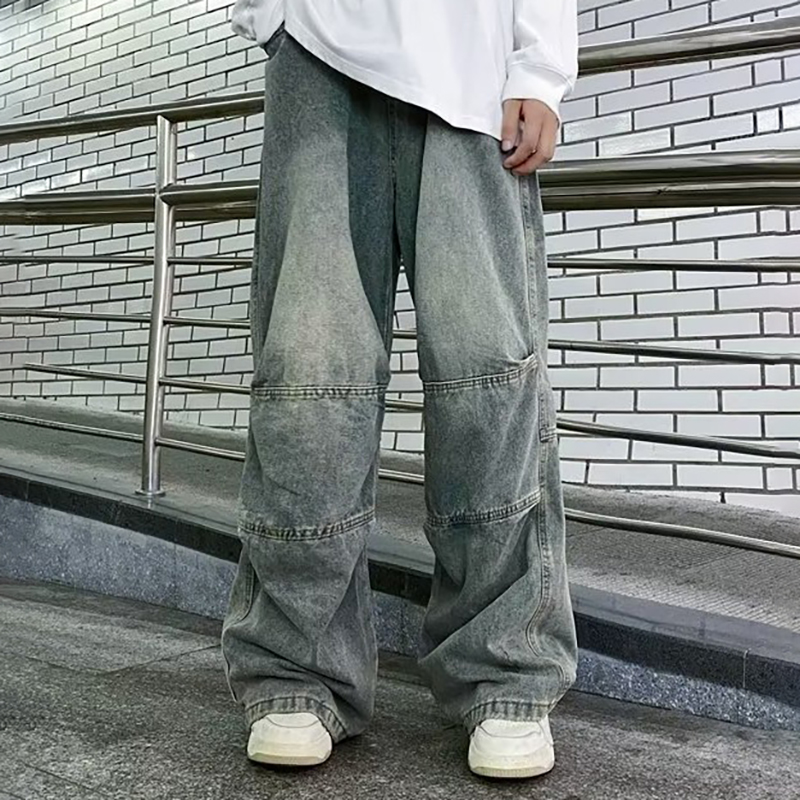 Street Denim Straight Jeans