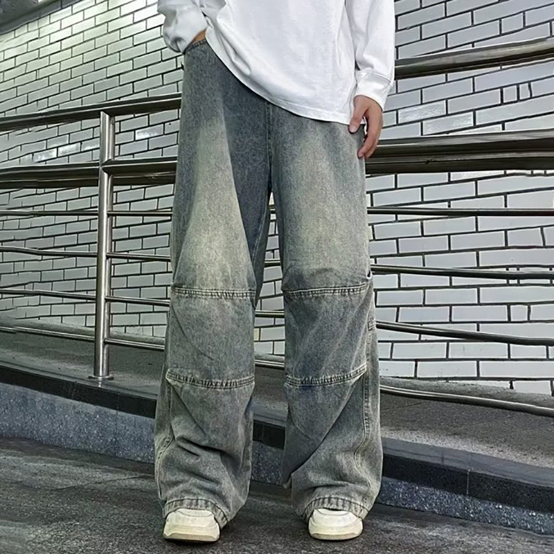 Street Denim Straight Jeans