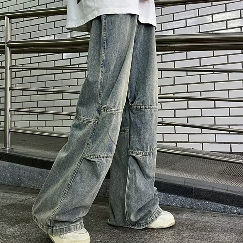 Street Denim Straight Jeans