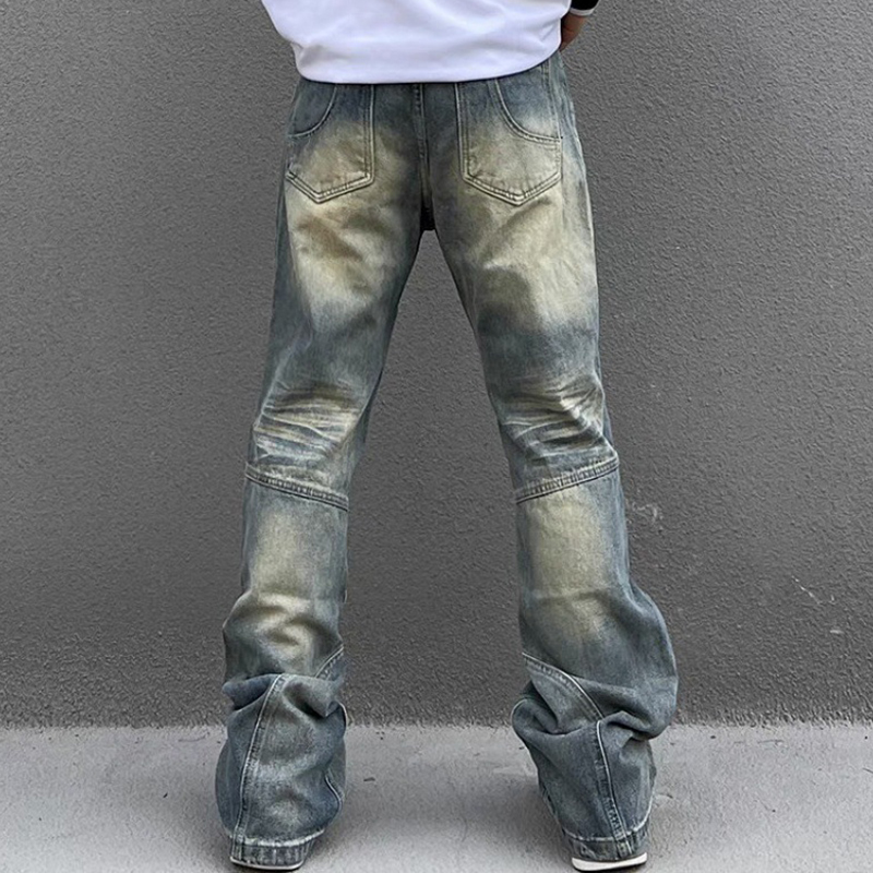 Retro Irregular Color Jeans