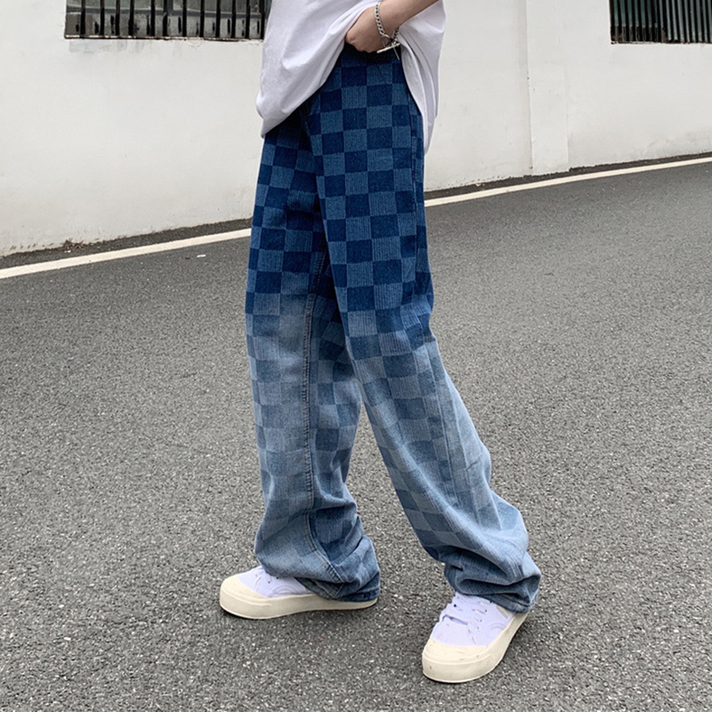 Street Checkerboard Gradient Jeans