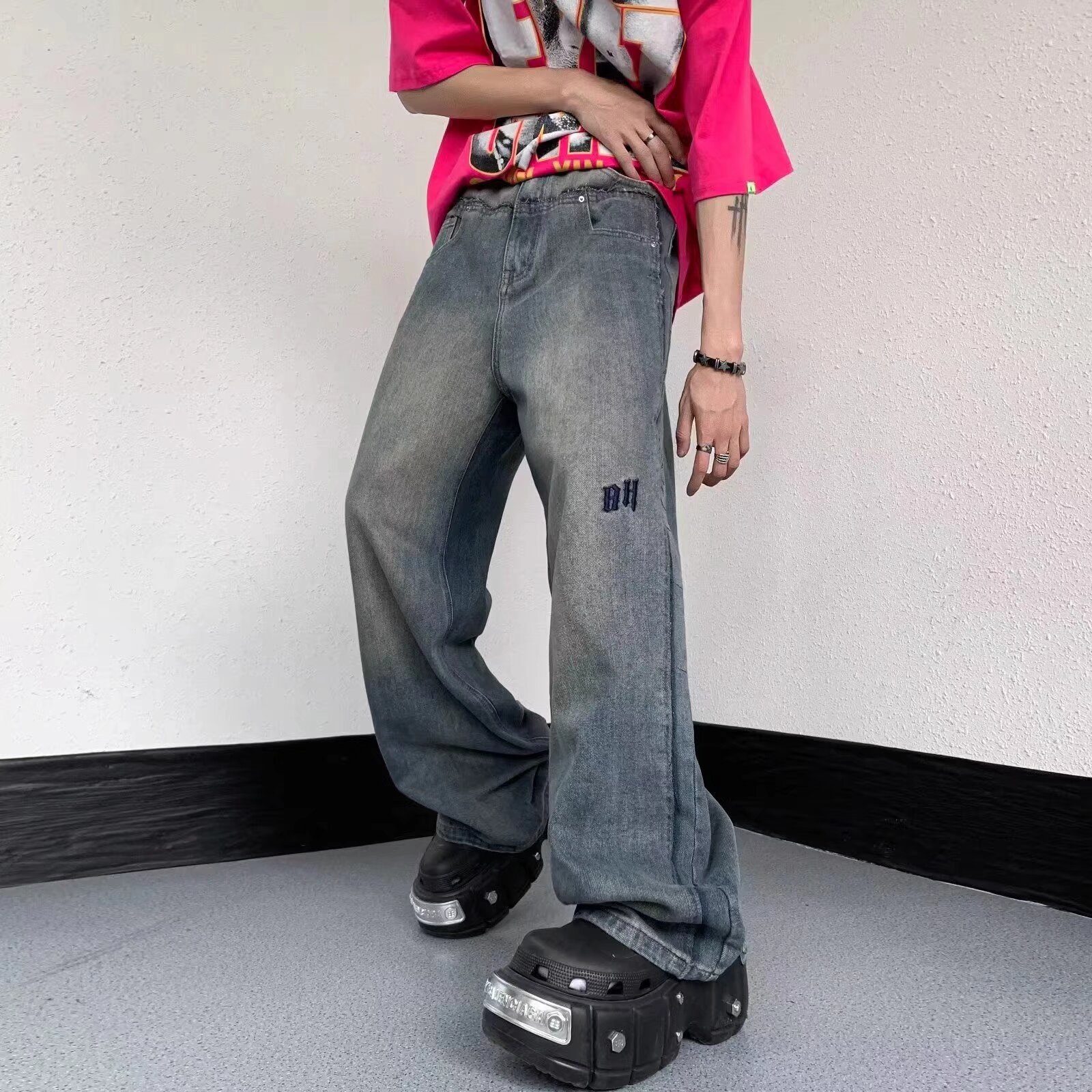 Embroidered Vintage Casual Boyfriend Jeans