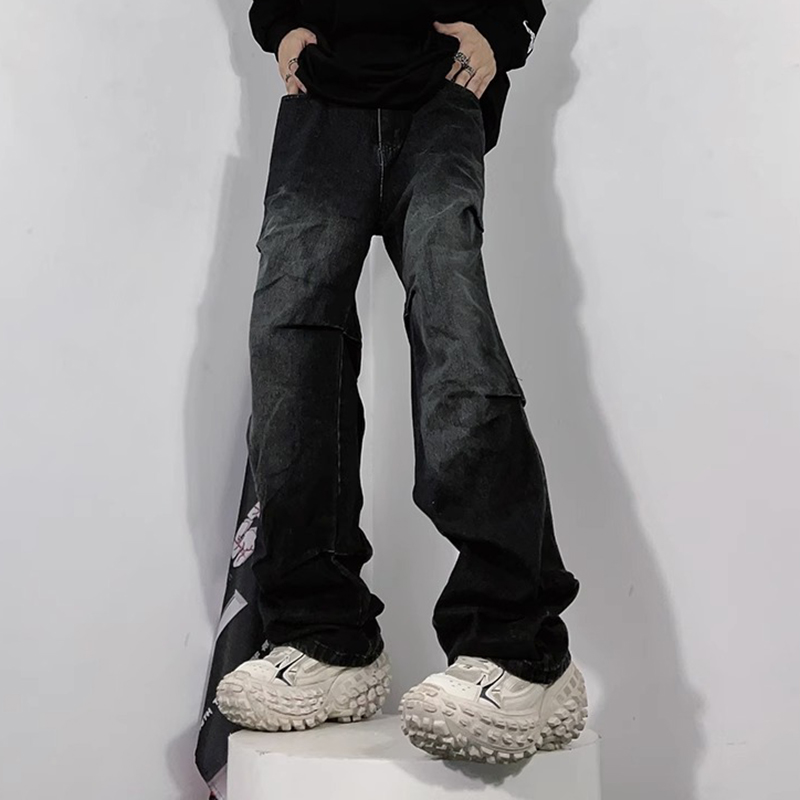 Retro Hiphop Pleated Jeans