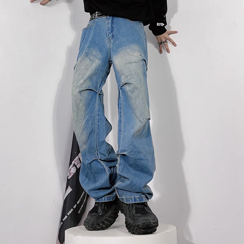 Retro Hiphop Pleated Jeans