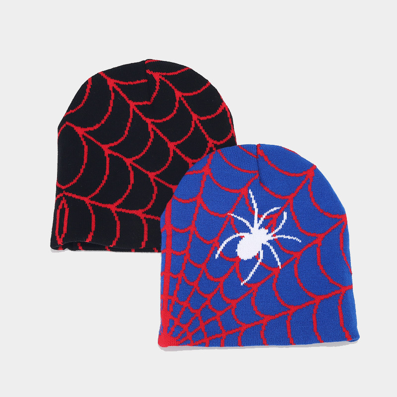 Gothic Spider Web Knit Hat