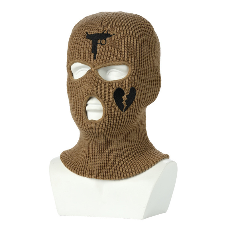 Embroider Mask Knit Hat