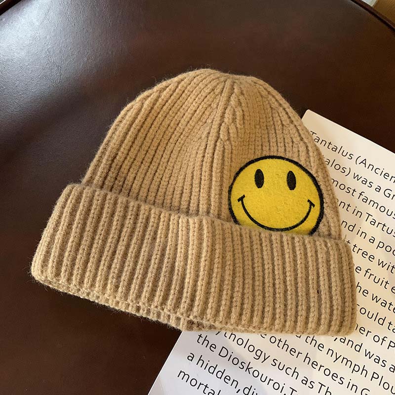 Candy Color Cute Smiley Knitted Hat