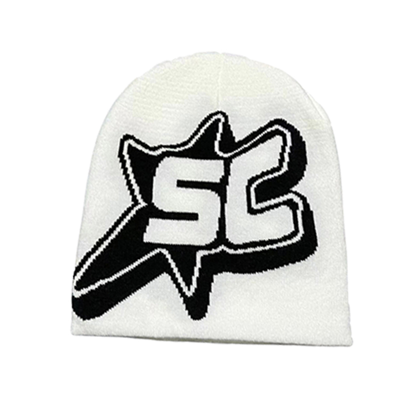 Y2K Fashion Star Letter Warm Hat