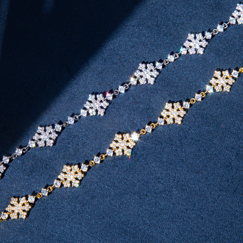10mm 18'' Snowflake Link Chain in White Gold