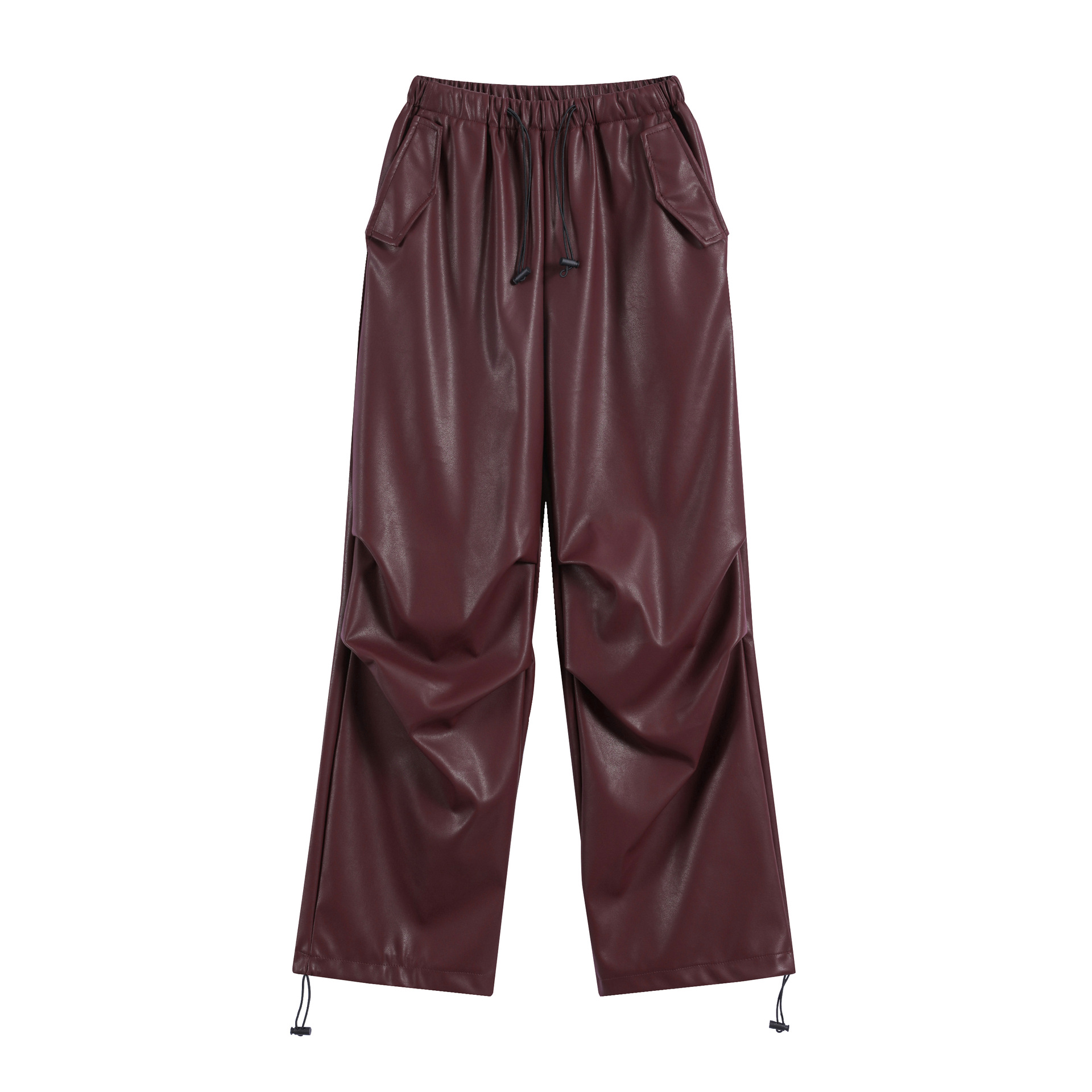 Y2K High Street Motorcycle Style Leather Pants