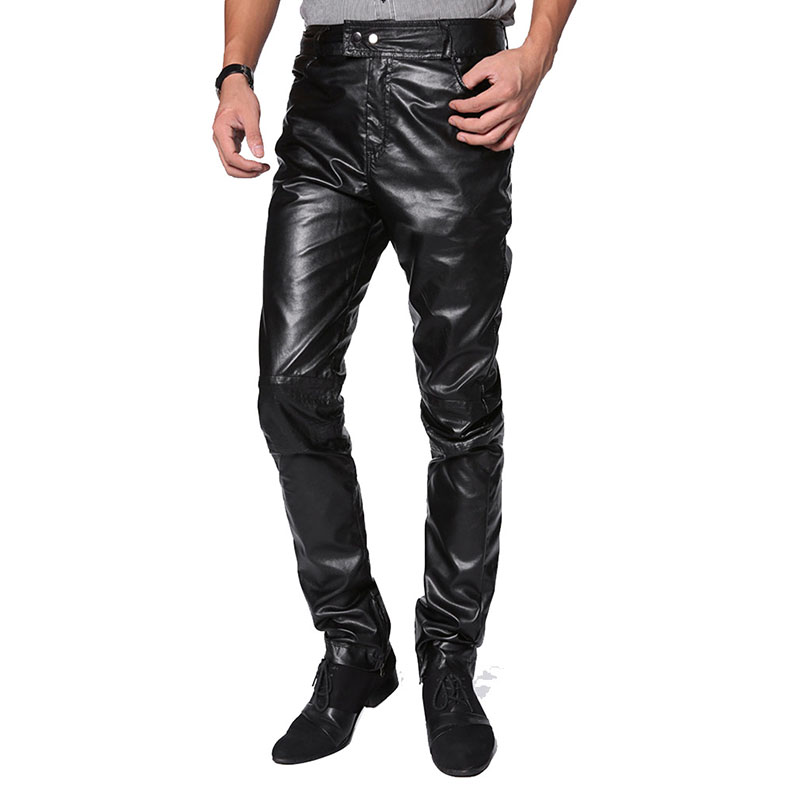 Warm Motorcycle Slim Stretch Leather Pants