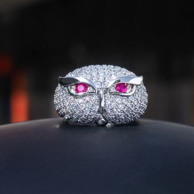 Micro Pave Owl Ring