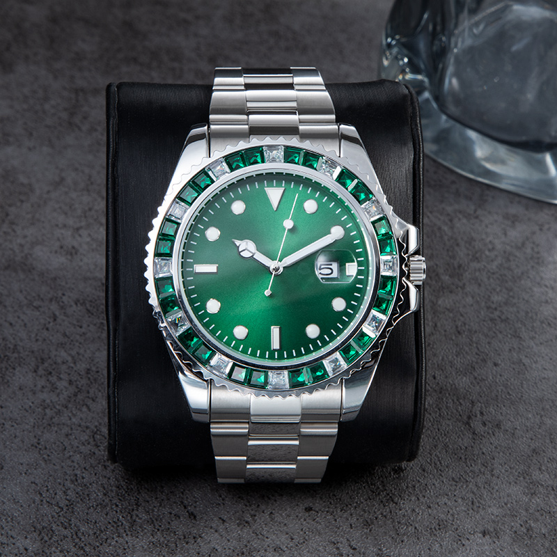 Baguette Cut Date Display Men's Watch