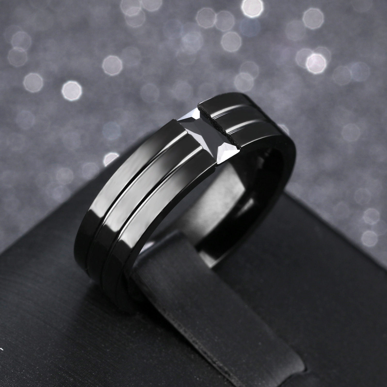 Men's Black Stainless Steel Band