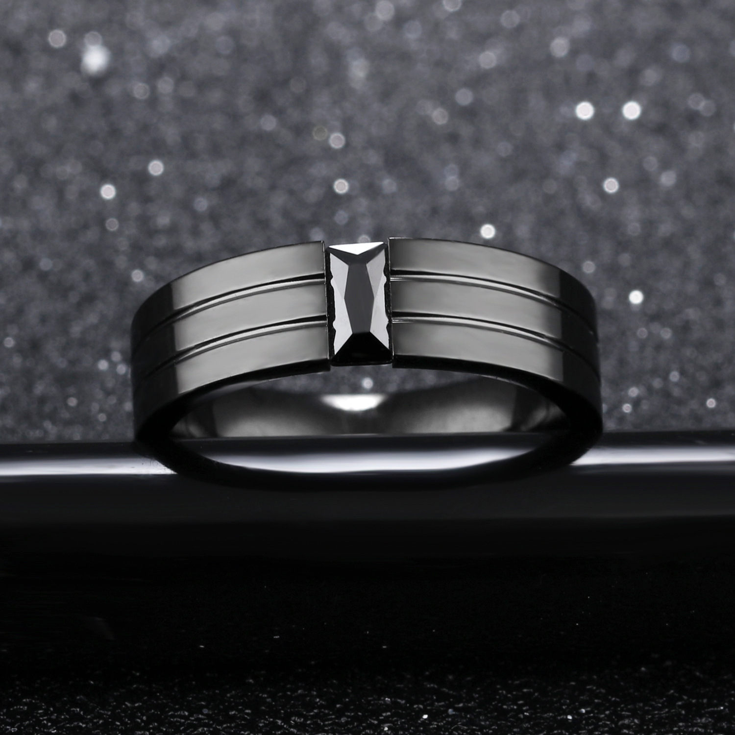 Men's Black Stainless Steel Band