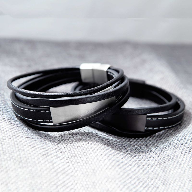 Hand-woven Multi-layer Men's Leather Bracelet
