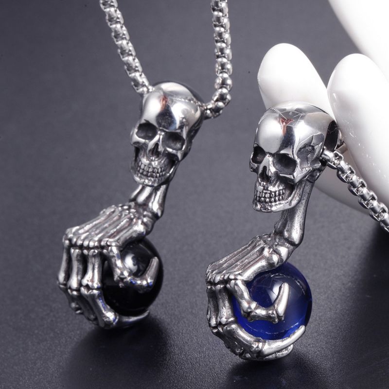Skull Claw with Ball Pendant