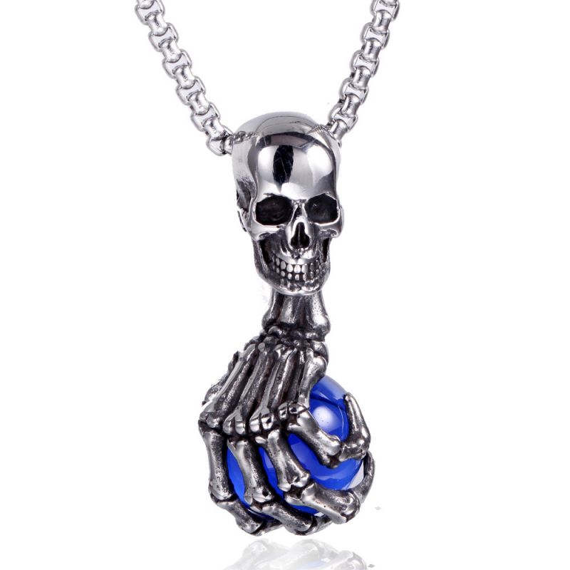 Skull Claw with Ball Pendant