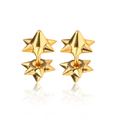 Titanium Steel Spiked Stud Earrings