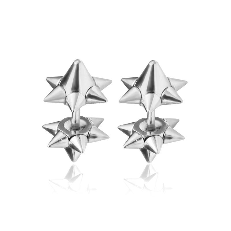 Titanium Steel Spiked Stud Earrings