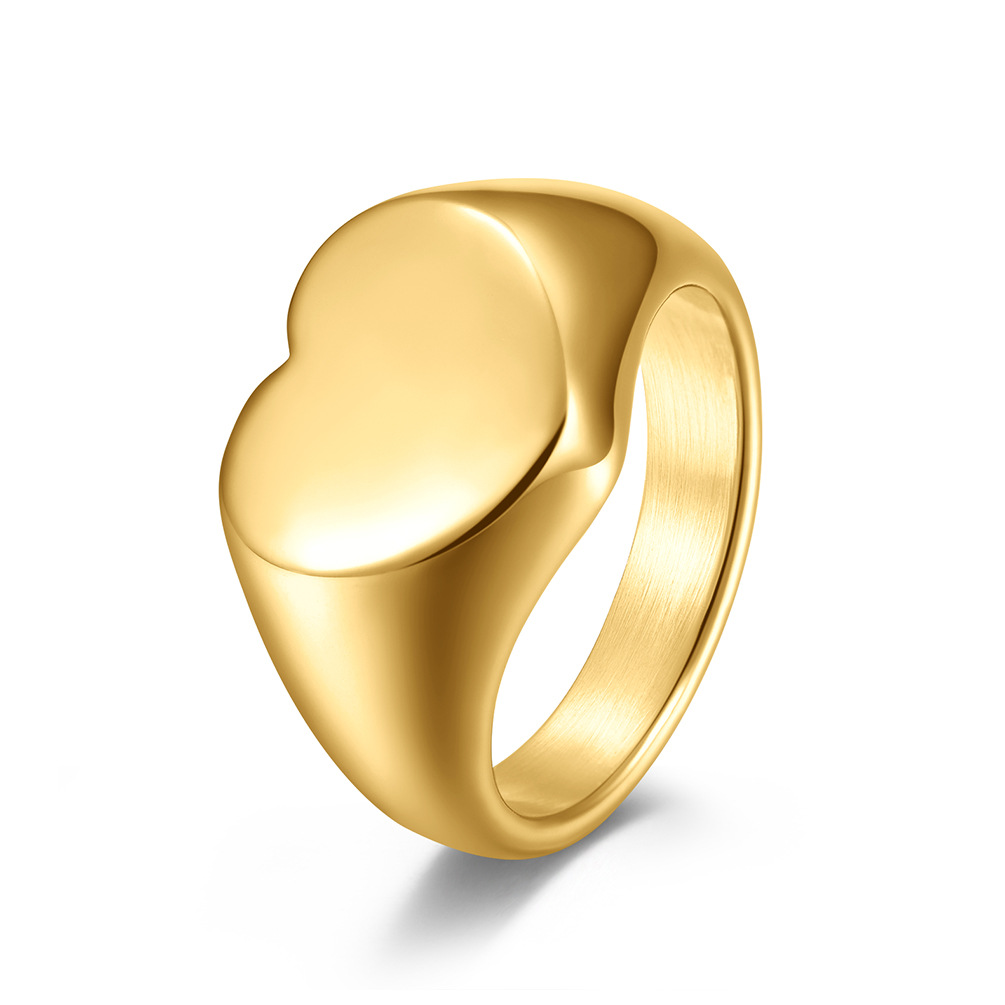 Stainless Steel 18K Gold Plated Love Ring