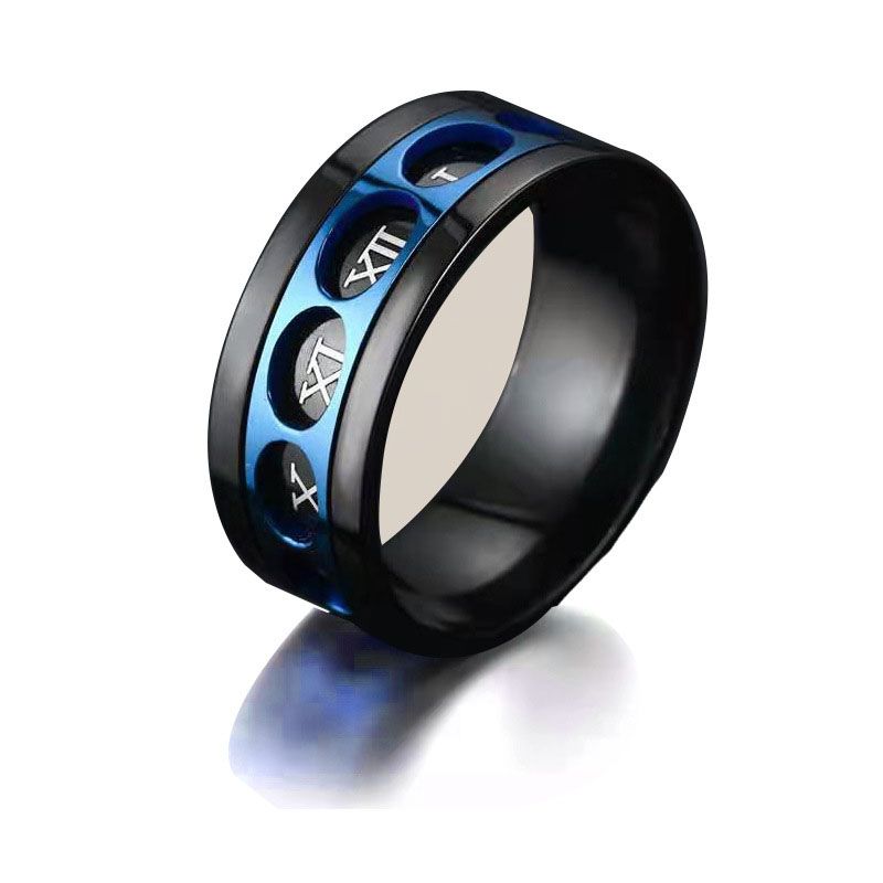 Rotating Ring with Roman numerals for Men