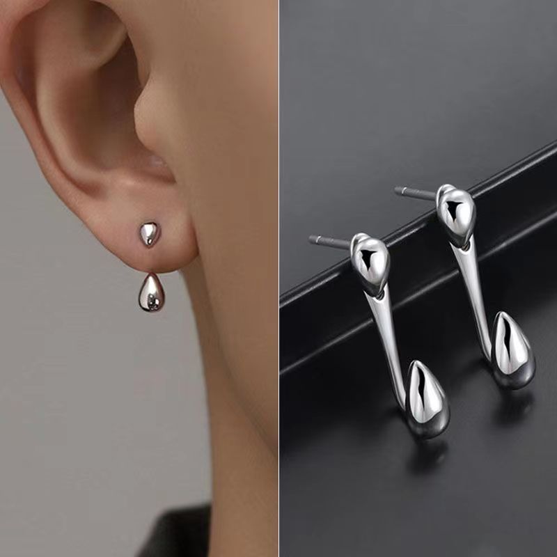 Teardrop Curved Hook Earrings