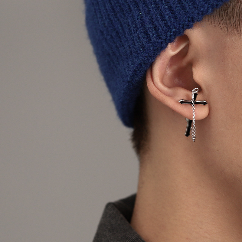 Black Cross Ornate Gothic Earrings Black Cross Ornate Gothic Earrings