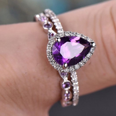 Amethyst Ring Set