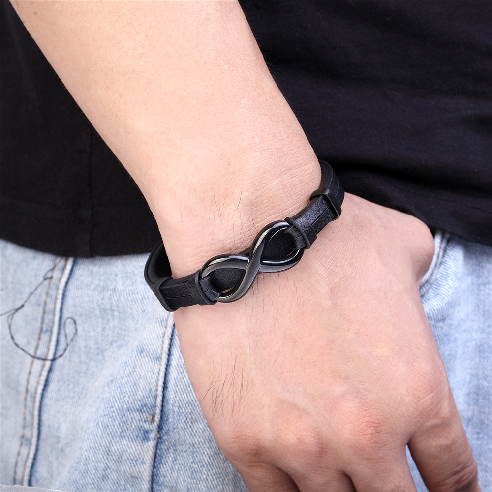 Leather Bracelet With 8