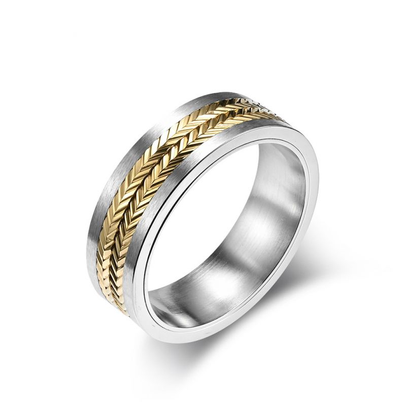 Wheat Ear Relief Swivel Ring